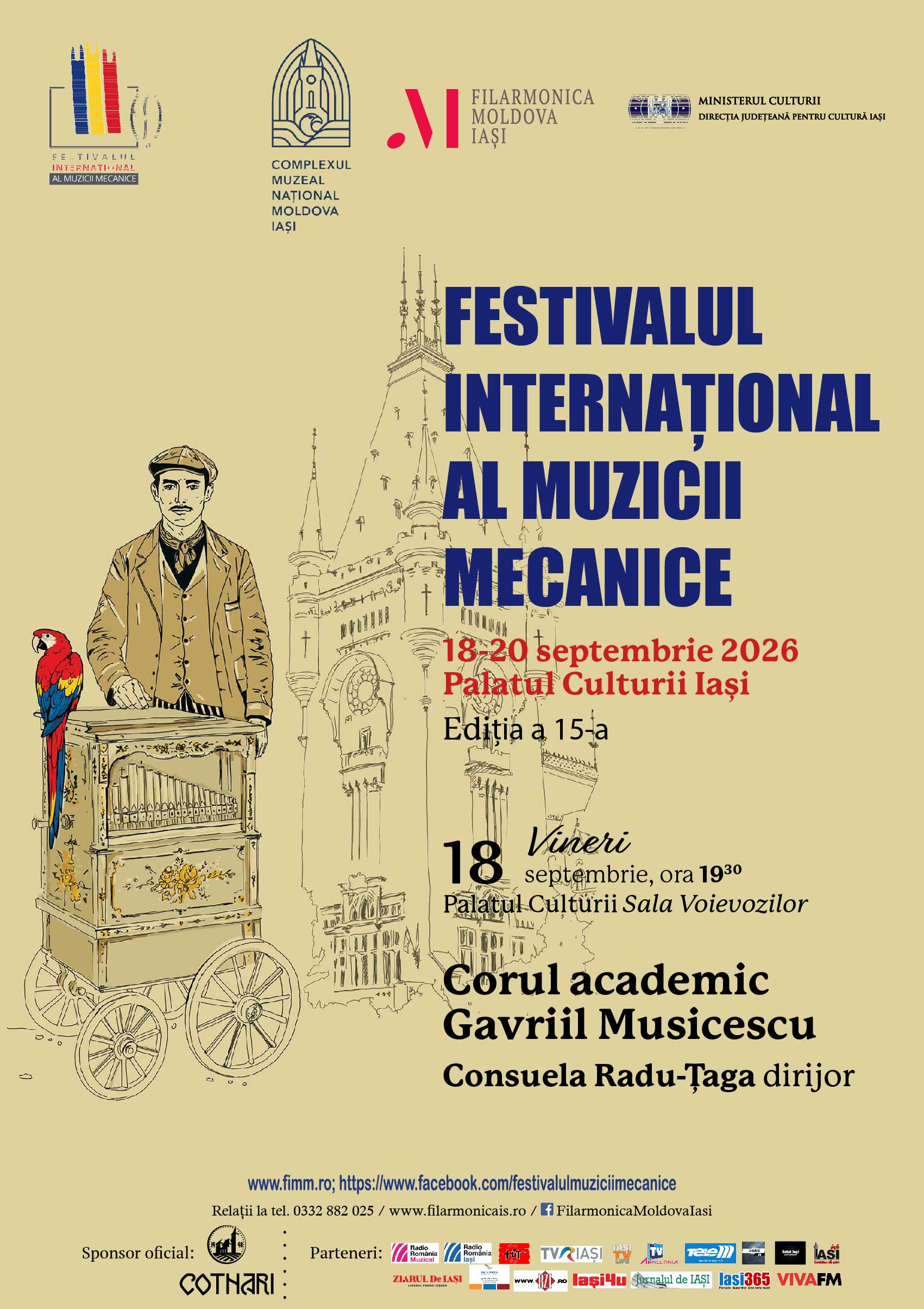 18 septembrie concert coral FMM 2026 - Filarmonica „Moldova” din Iași deschide stagiunea de toamnă cu două concerte cu intrare liberă la Palas și Palatul Culturii